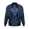 Heritage Urban Indigo Pattern Mens Bomber Jacket