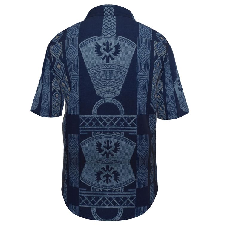 Heritage Urban Indigo Pattern Short Sleeve Shirt