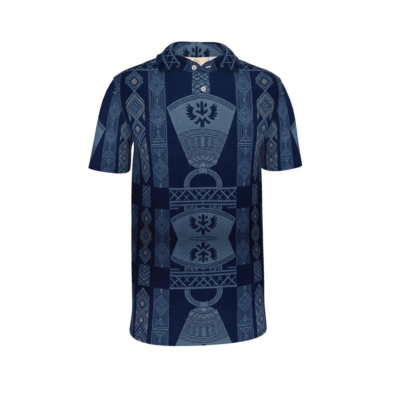 Heritage Urban Indigo Pattern Men's Polo Shirt
