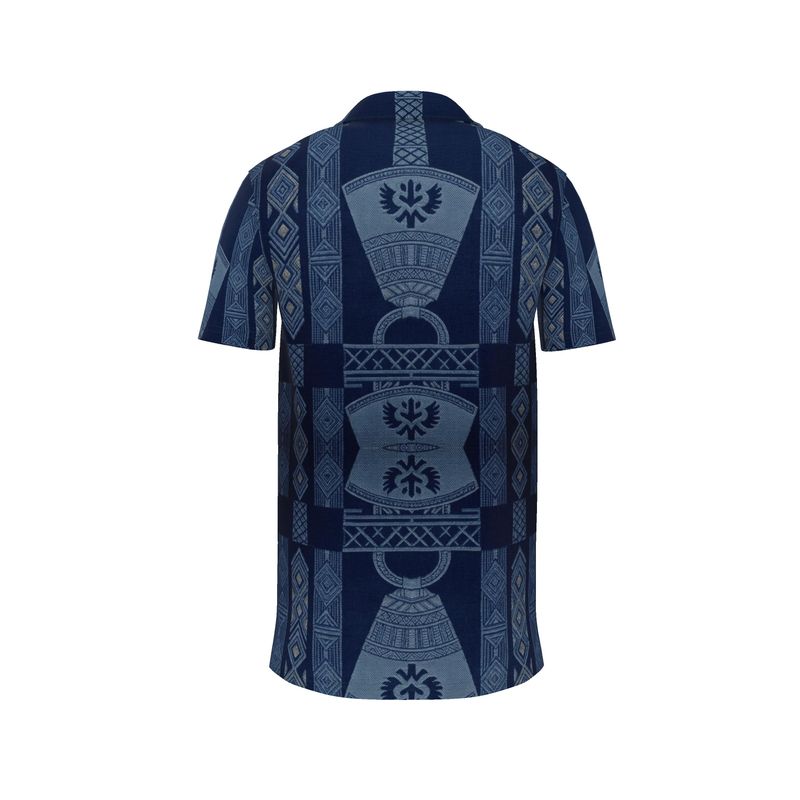Heritage Urban Indigo Pattern Men's Polo Shirt