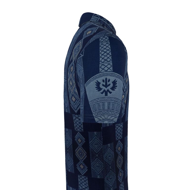 Heritage Urban Indigo Pattern Men's Polo Shirt