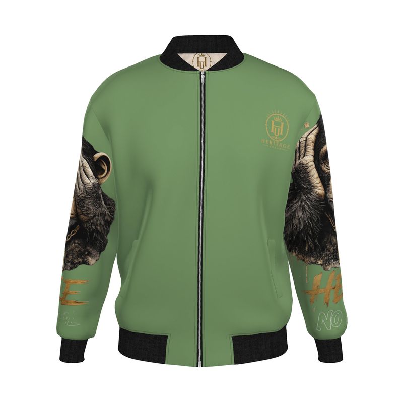 Heritage Urban - See No Evil: Crowned Silence Bomber Jacket