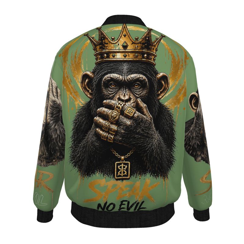 Heritage Urban - See No Evil: Crowned Silence Bomber Jacket