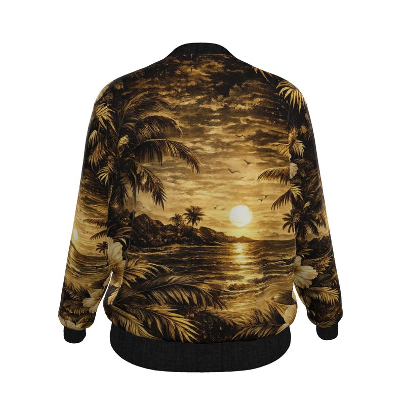 Heritage Urban Midnight Paradise Ladies Bomber Jacket